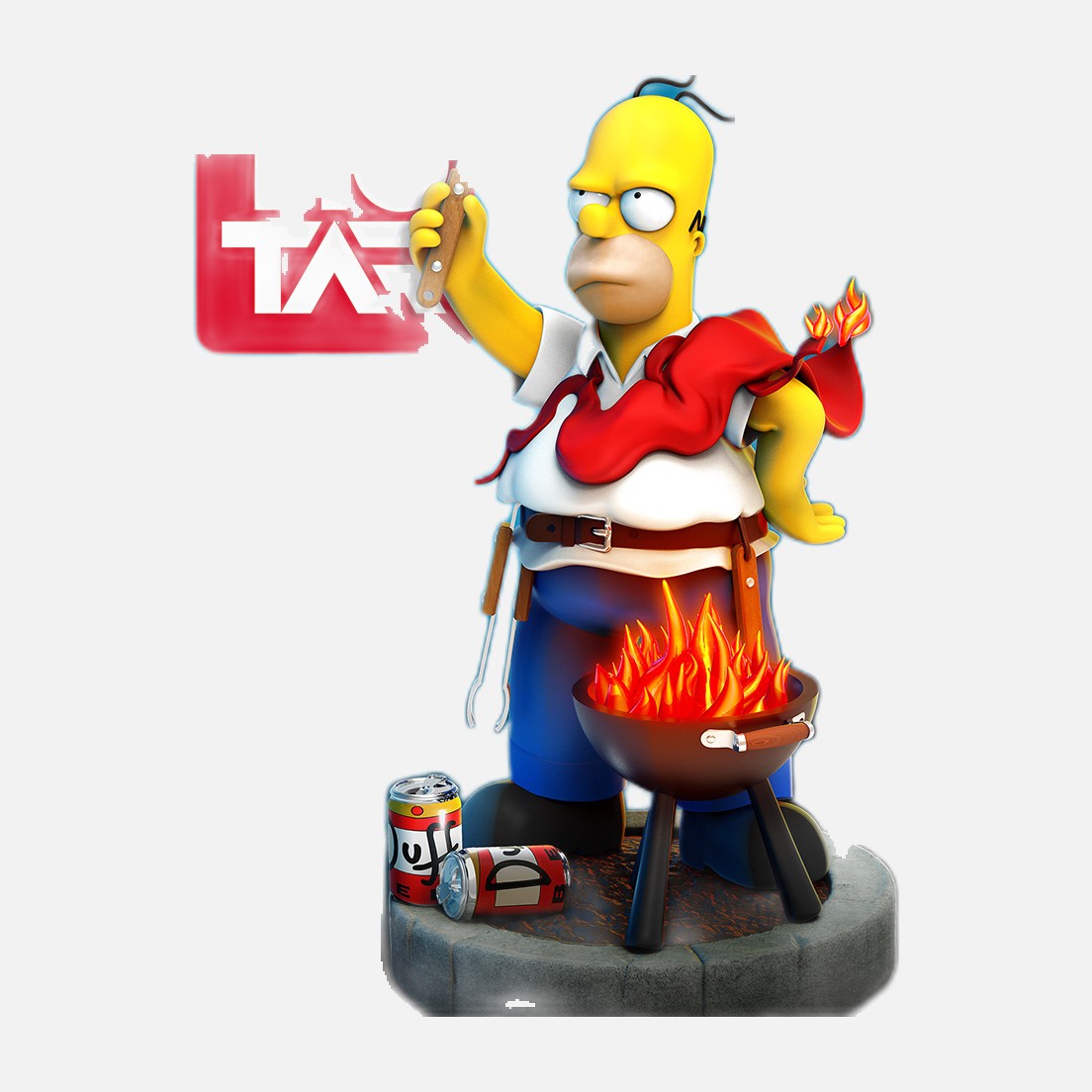 Homer Simpson alla griglia, statua da assemblare